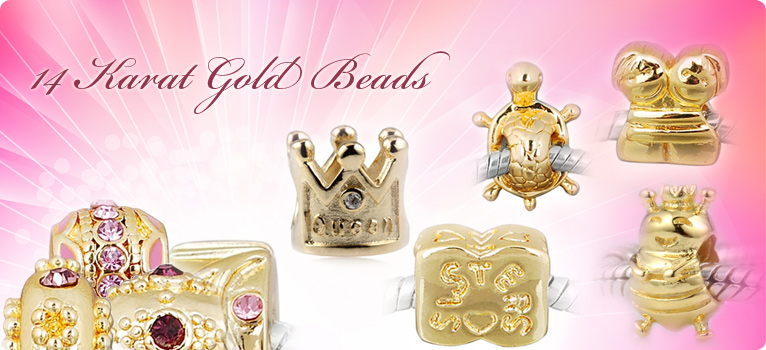 14 Karat Gold Beads