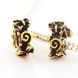 Edler 14K Gold Bead Spacer Schmetterlinge und Rosen