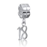 Original Massiv 925 Silber Dangle Bead 