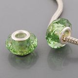 Andante-Stones Edler Silber  Zirkonia Bead Facettiert Grün