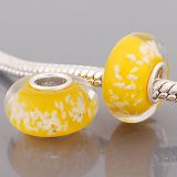 Original Massiv 925 Sterling Silber Murano Glass Bead Nachtleuchtend