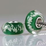 Original Massiv 925 Sterling Silber Murano Glass Bead Nachtleuchtend