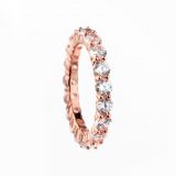 ANDANTE 925 Silber Damen Ring Rose Gold mit Zirkonia Umfang 56 mm