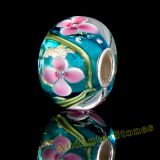 Original Massiv 925 Sterling Silber Glas SEALIFE Bead Meeresblau