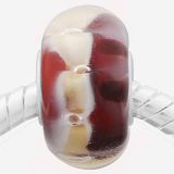 Andante-Stones Edler Silber  Murano Glas Bead Rot Gelb Weiss