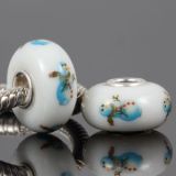 Original Massiv 925 Sterling Silber Murano Glas Bead 