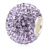 Original Massiv 925 Silber Kristall Bead VIOLETT Ketten Anhnger