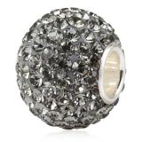 Original Massiv 925 Silber Kristall Bead BLACK DIAMOND Ketten Anhnger