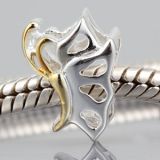 Original Massiv 925 Silber Gold Bead 
