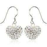 Original Massiv 925 Sterling Silber Kristall OHRRINGE 