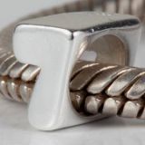 Original Massiv 925 Sterling Silber Bead ZAHL 