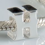 Original Massiv 925 Sterling Silber Bead ALPHABET 