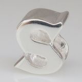 Original Massiv 925 Sterling Silber Bead ALPHABET 