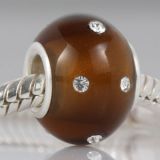 Original Massiv 925 Sterling Silber Murano Bead Mattglas KERASTYLE 