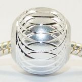 Andante-Stones Edler Silber Bead (Silber) mit silberner Verzierung