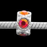 Andante-Stones Edler Silber Bead BLUMEN (Pink)