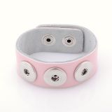 Andante Leder ARMBAND fr Chunks Click-Buttons (18-22 cm) Rosa