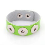 Andante Leder ARMBAND fr Chunks Click-Buttons (18-22 cm) Neon Grn