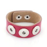 Andante Leder ARMBAND fr Chunks Click-Buttons (18-22 cm) Pink