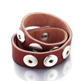 Andante Leder ARMBAND fr Chunks Click-Buttons (40-45 cm) Schokolade