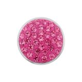 Andante Edler Kristall CHUNK Click-Button Druckknopf (Pink)