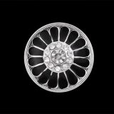 Andante Edler CHUNK Click-Button Druckknopf (mit 11 Kristallsteinen)