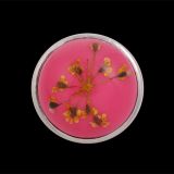 Andante Edler CHUNK Click-Button Druckknopf (Blume Natur) Pink