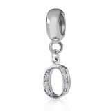 Original Massiv 925 Sterling Silber Dangle Bead ALPHABET - 