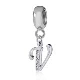 Original Massiv 925 Sterling Silber Dangle Bead ALPHABET - 