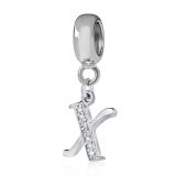 Original Massiv 925 Sterling Silber Dangle Bead ALPHABET - 