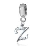 Original Massiv 925 Sterling Silber Dangle Bead ALPHABET - 