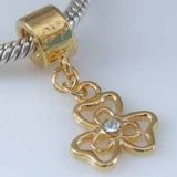 Andante-Stones Edler Silber Gold Dangle Bead 