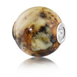 ANDANTE Echter OSTSEE Bernstein 925 Silber Bead Kettenanhnger Planet 16x16 mm