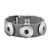 Andante Edelstahl ARMBAND fr 3 Chunks Click-Buttons (lngenverstellbar)