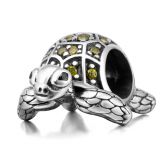 Original Massiv 925 Sterling Silber Zirkonia CZ Bead 