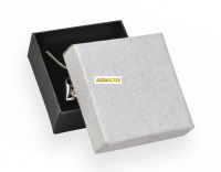 ANDANTE Geschenkbox Schmuckbox Glizer - Silber - 6 x 6 x 2.3 cm