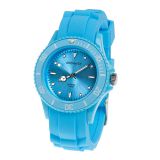 Sportliche Wasserdichte Silikon Quarz Armbanduhr 3ATM BLAU