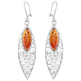 ANDANTE 925 Sterling Silber Ohrringe OSTSEE Bernstein 