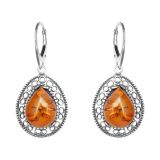 ANDANTE 925 Sterling Silber Ohrringe OSTSEE Bernstein 