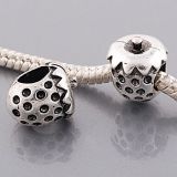 Andante-Stones Edler Silber  Bead im Erdbeere Design