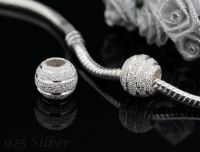 Andante-Stones 925 Sterling Silber Bead Charm STARDUST Element Kugel mit Organza