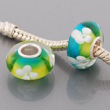 Original Massiv 925 Sterling Silber Murano Glass Bead