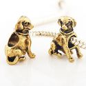 Edler 14K Gold Bead im Sitzender Hund Design