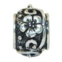 Andante-Stones Edler Silber  Bead mit Blumen Gravur