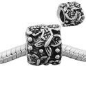 Andante-Stones Edler Silber  Bead Schmetterlinge und Blumen