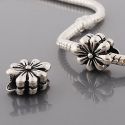 Andante-Stones Edler Silber  Bead im Blume Design