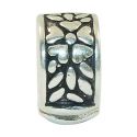 Andante-Stones Edler Silber  Bead Clip Stopper mit Blumen Bltter