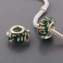 Andante-Stones Edler Silber  Murano Glas Bead Grn Gelb Wei