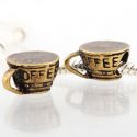 Edler 14K Gold Bead Kaffeetasse mit Gravur 