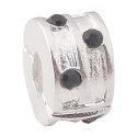 Andante-Stones Edler Silber  Bead Clip Stopper Zirkonia Schwarz